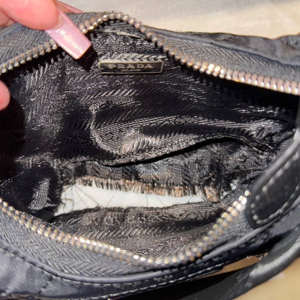 Black Quilted Shoulder Bag with Silver Chain - Picture 7 of 7